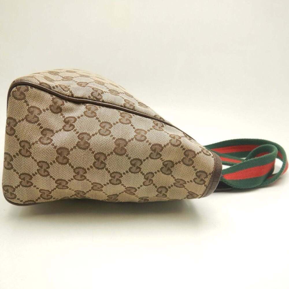 GUCCI Sherry Line 105810 Handbag GG Canvas x Leather Beige Women's 253780 - Picture 6 of 16
